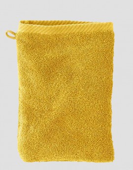 LIVING CRAFTS Rękawica do kąpieli z bawełny ekologicznej żółta 2 szt.